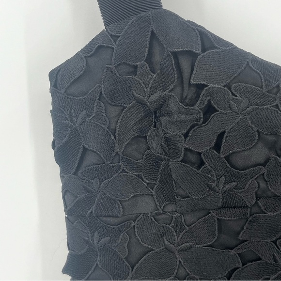 J Crew NWT Black Lattice Lace Fit and Flare Dress - Picture 5 of 14